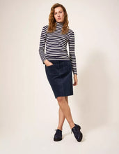 Load image into Gallery viewer, White Stuff - Melody Organic Cord Skirt - Dark Navy