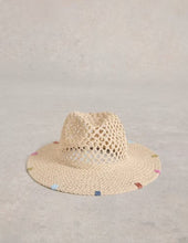 Load image into Gallery viewer, White Stuff - Open Weave Fedora in Natural Multi