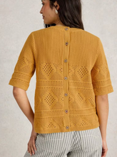 Load image into Gallery viewer, White Stuff - Stitchy Knitted Tee in Mid Yellow
