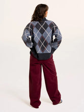 Load image into Gallery viewer, Brakeburn - Helga Argyle Intarsia Knitted Jumper in Navy
