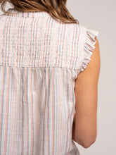 Load image into Gallery viewer, Brakeburn - Pier Sleeveless Blouse in White/Multi Stripe