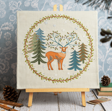 Load image into Gallery viewer, Corinne Lapierre - Printed Linen Embroidery Kit - King of the Woods
