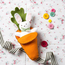 Load image into Gallery viewer, Corinne Lapierre - Mini Felt Craft Kit - Bunny in Carrot Bed