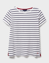 Load image into Gallery viewer, Crew Clothing - Breton T-Shirt in White/Navy