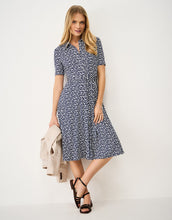 Load image into Gallery viewer, Crew Clothing - Emma Short Sleeve Jersey Dress in Navy Spot