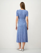 Load image into Gallery viewer, Crew Clothing - Flora Short Sleeve Jersey Dress in Daisy Blue