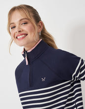Load image into Gallery viewer, Crew Clothing - Half Zip Sweat in Navy/White