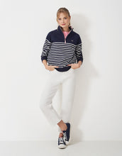 Load image into Gallery viewer, Crew Clothing - Half Zip Sweat in Navy/White