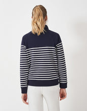 Load image into Gallery viewer, Crew Clothing - Half Zip Sweat in Navy/White