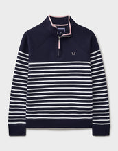 Load image into Gallery viewer, Crew Clothing - Half Zip Sweat in Navy/White