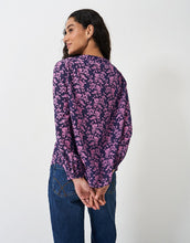 Load image into Gallery viewer, Crew Clothing - Lyla Button Through Blouse - Navy Pink Floral