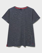 Load image into Gallery viewer, Crew Clothing - Perfect Stripe Crew Slub Tee in Navy White