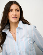 Load image into Gallery viewer, Crew Clothing - Relaxed Fit Poplin Shirt in Blue/White
