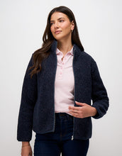 Load image into Gallery viewer, Crew Clothing - Speckled Nepp Zip Through Fleece in Navy