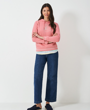 Load image into Gallery viewer, Crew Clothing - Embroidered Graphic Hoodie in Flamingo Plume