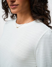Load image into Gallery viewer, Crew Clothing - Textured Stripe Long Sleeve Top in White