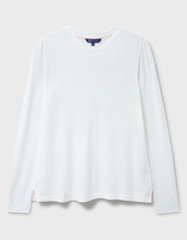 Load image into Gallery viewer, Crew Clothing - Textured Stripe Long Sleeve Top in White