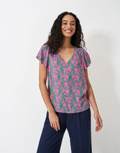 Load image into Gallery viewer, Crew Clothing - Tia Frill Top - Lucinda Green