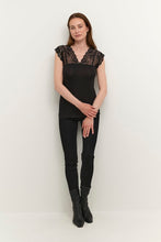 Load image into Gallery viewer, Culture - Poppy Lace Top - Black