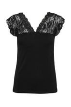 Load image into Gallery viewer, Culture - Poppy Lace Top - Black