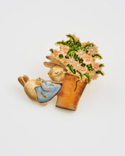 Load image into Gallery viewer, Fable x Peter Rabbit with Flower Pot Brooch