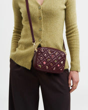 Load image into Gallery viewer, Fable - Alice Orla Embroidered Quilted Camera Bag in Burgundy