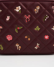 Load image into Gallery viewer, Fable - Alice Orla Embroidered Quilted Camera Bag in Burgundy
