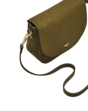 Load image into Gallery viewer, Fable - Beth Suedette Saddle Bag in Khaki