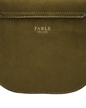 Load image into Gallery viewer, Fable - Beth Suedette Saddle Bag in Khaki