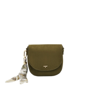 Load image into Gallery viewer, Fable - Beth Suedette Saddle Bag in Khaki