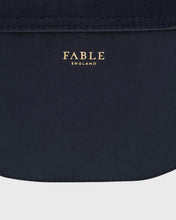 Load image into Gallery viewer, Fable - Beth Floral Applique Suedette Saddle Bag in Navy
