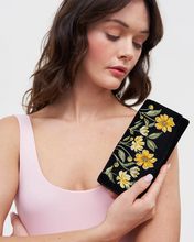 Load image into Gallery viewer, Fable - Black Botanical Embroidered Purse