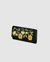 Load image into Gallery viewer, Fable - Black Botanical Embroidered Purse