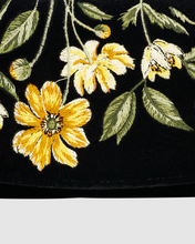 Load image into Gallery viewer, Fable - Black Botanical Embroidered Purse