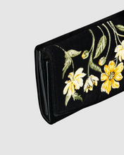 Load image into Gallery viewer, Fable - Black Botanical Embroidered Purse