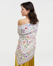 Load image into Gallery viewer, Fable - Cream Forget Me Knot Narrative Scarf