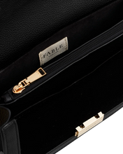 Load image into Gallery viewer, Fable - Embroidered Velvet Foldover Bag in Black Botanical