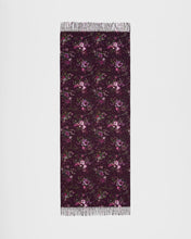 Load image into Gallery viewer, Fable - Eve Floral Long Fringed Scarf in Burgundy