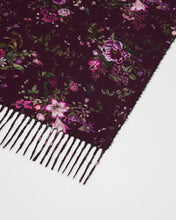 Load image into Gallery viewer, Fable - Eve Floral Long Fringed Scarf in Burgundy
