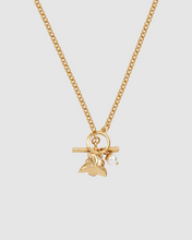 Load image into Gallery viewer, Fable - Gold English Rose Pearl Toggle Necklace
