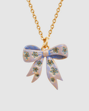 Load image into Gallery viewer, Fable - Gold Forget Me Not Bow Necklace