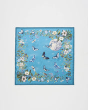 Load image into Gallery viewer, Fable - Midnight Garden Square Scarf in Teal