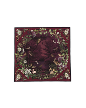 Load image into Gallery viewer, Fable - Orla Narrative Square Scarf in Burgundy