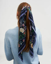 Load image into Gallery viewer, Fable - Selene Narrative Square Scarf in Navy