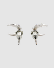 Load image into Gallery viewer, Fable - Silver Nightshade Moon Stud Earrings