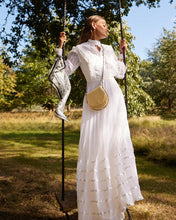 Load image into Gallery viewer, Fable - Tree of Life Raffia Saddle Bag - Monochrome