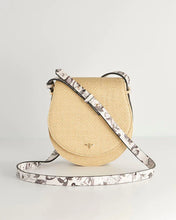 Load image into Gallery viewer, Fable - Tree of Life Raffia Saddle Bag - Monochrome