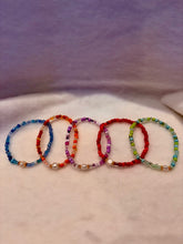 Load image into Gallery viewer, Alice Rose Jewellery - Iris Rainbow Stretch Bracelet - Red