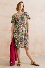 Load image into Gallery viewer, Lily & Me - Carnival Linen Blend Dress in Laurel