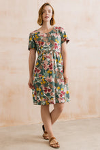 Load image into Gallery viewer, Lily & Me - Carnival Linen Blend Dress in Laurel